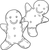 Christmas gingerbread coloring pages free coloring pages