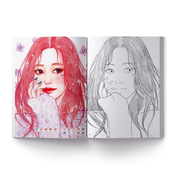 Pretty girl coloring book
