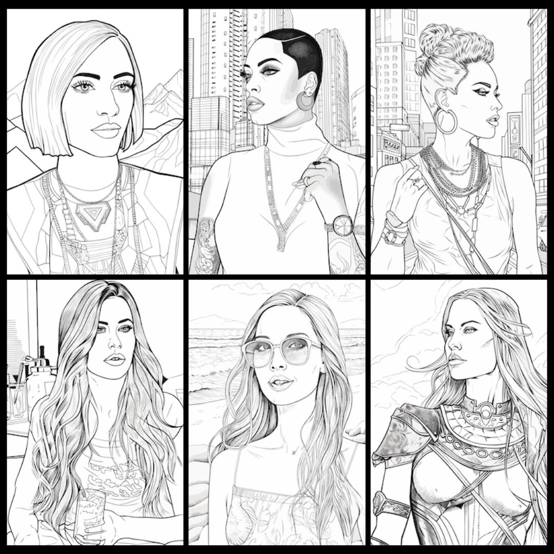 More realistic girl coloring pages pdf download