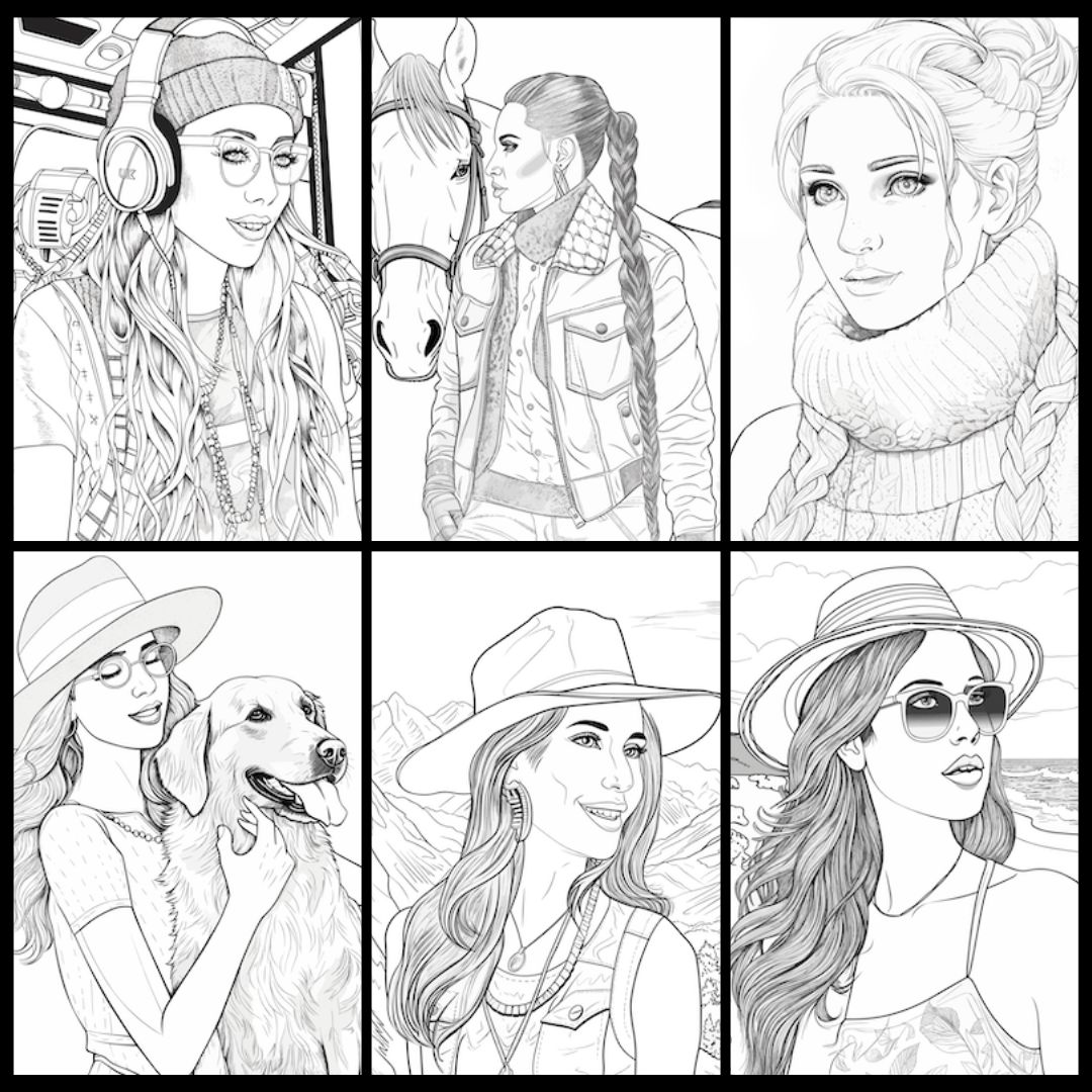 More realistic girl coloring pages pdf download