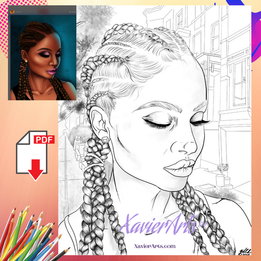 City girl coloring page â