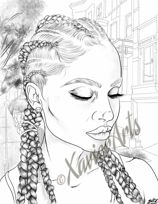 City girl coloring page â