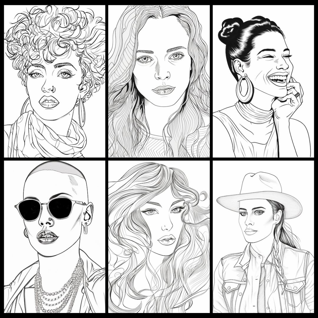 Realistic girl coloring pages pdf download