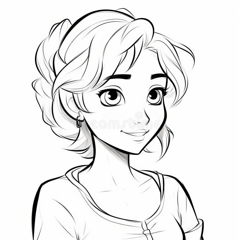 Realistic girl coloring pages stock illustrations â realistic girl coloring pages stock illustrations vectors clipart