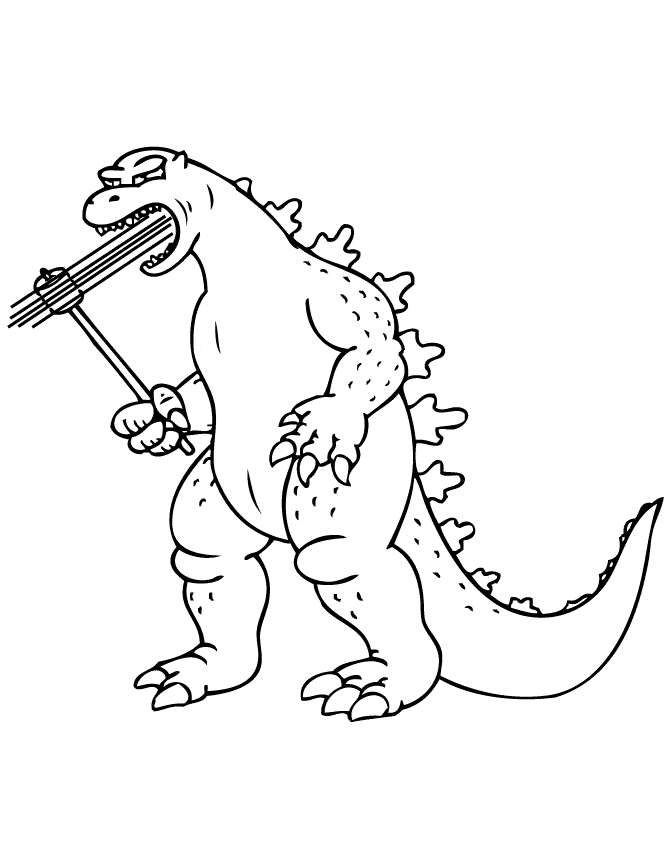 Free godzilla coloring pages