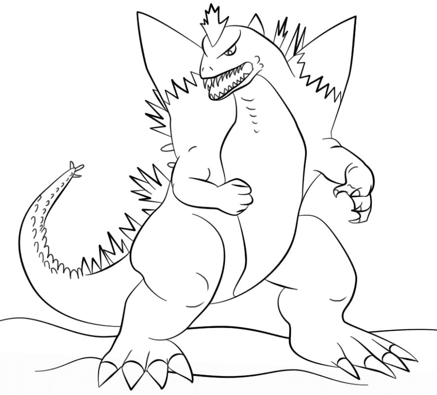 Godzilla coloring pages printable for free download