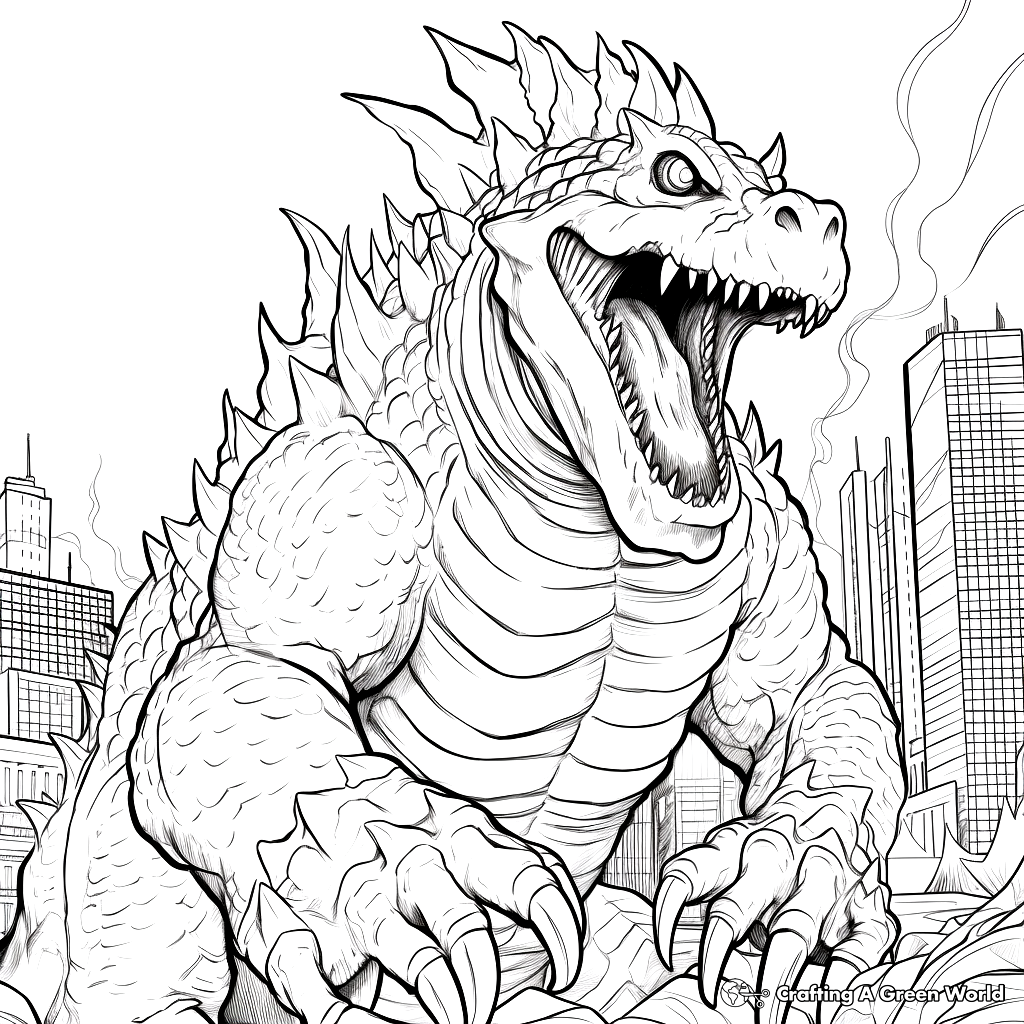 Godzilla coloring pages