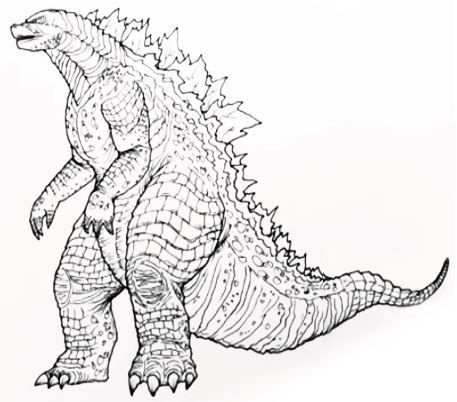 How to draw godzilla king of the monsters