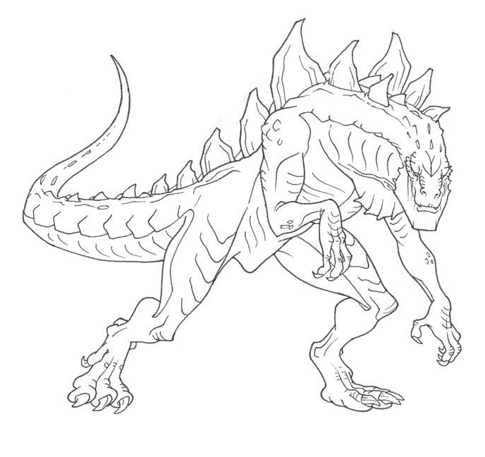 Godzilla coloring pages printable for free download