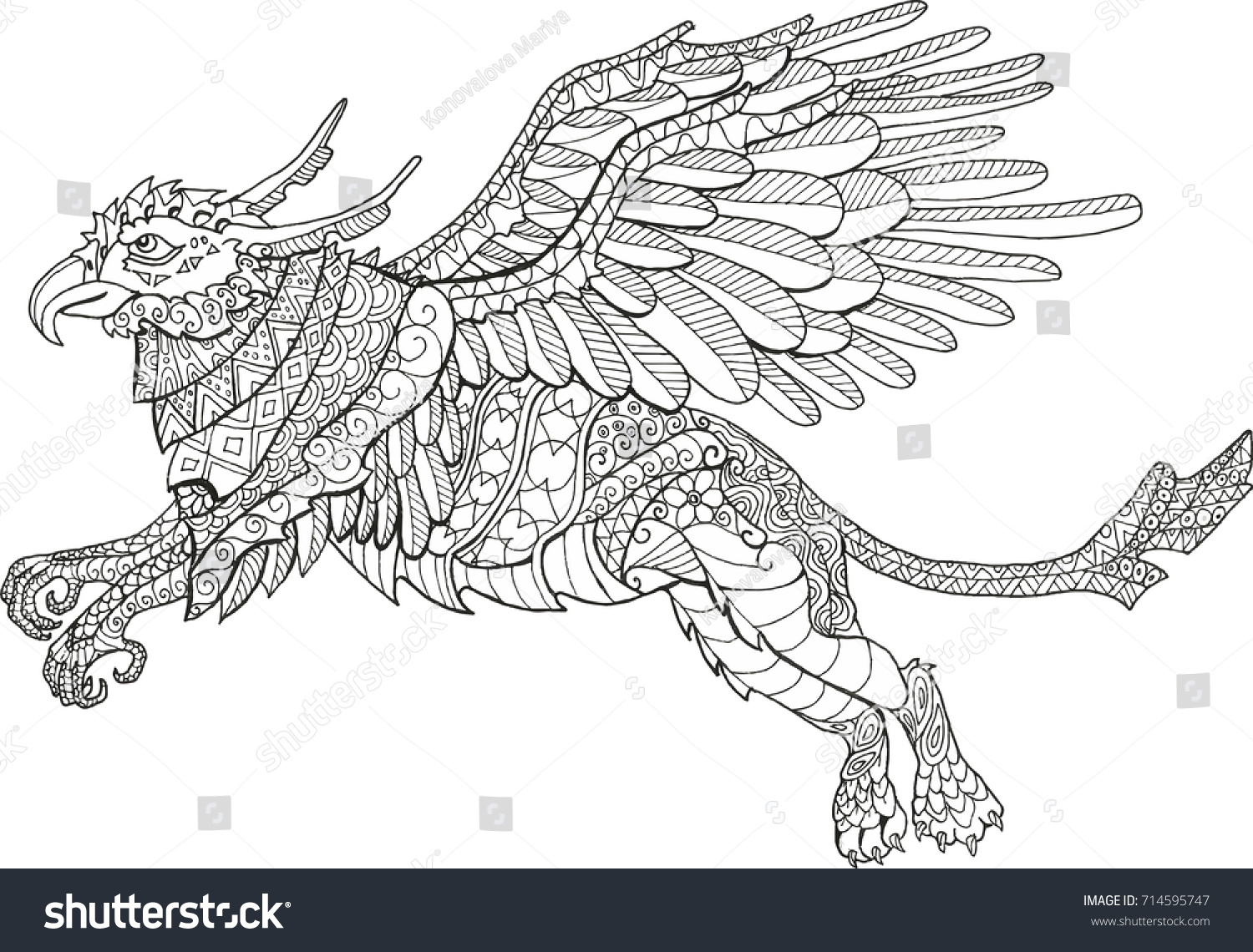 Vector coloring griffin stock vector royalty free