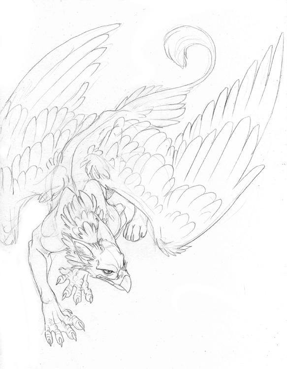 Stalking griffin by hibbary on