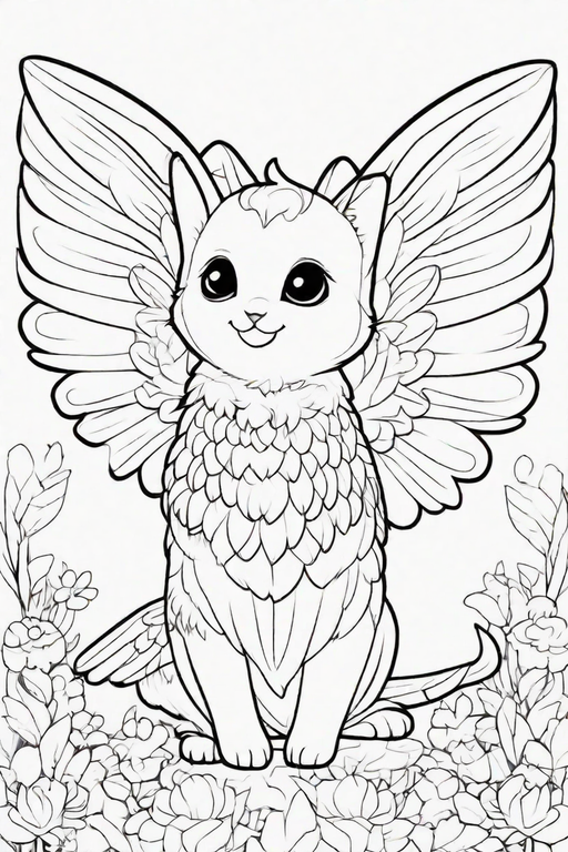Phoenix mandala coloring page