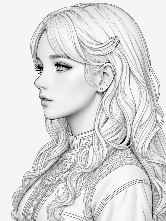 Black and white coloring page bla