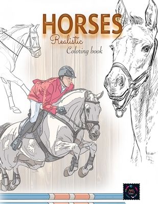 Realistic horses coloring book adult coloring books animals paperback schuler books