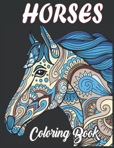 Horse coloring book horse coloring book for adults boys and girls of all ages realistic horse