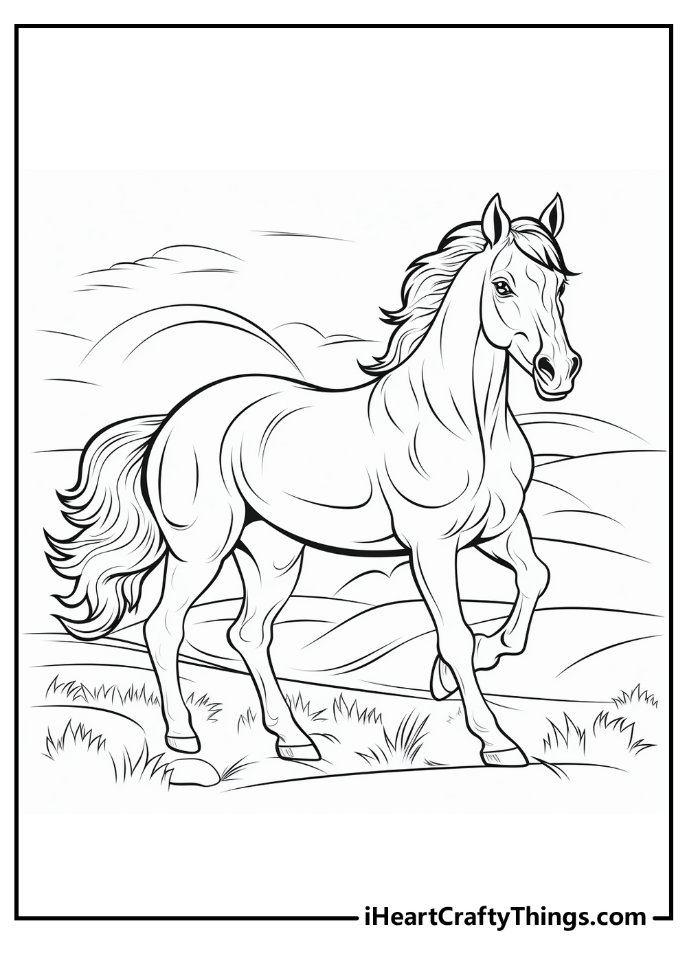 Realistic horse coloring pages updated