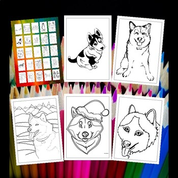 Cherished panions printable husky coloring pages collection for kids