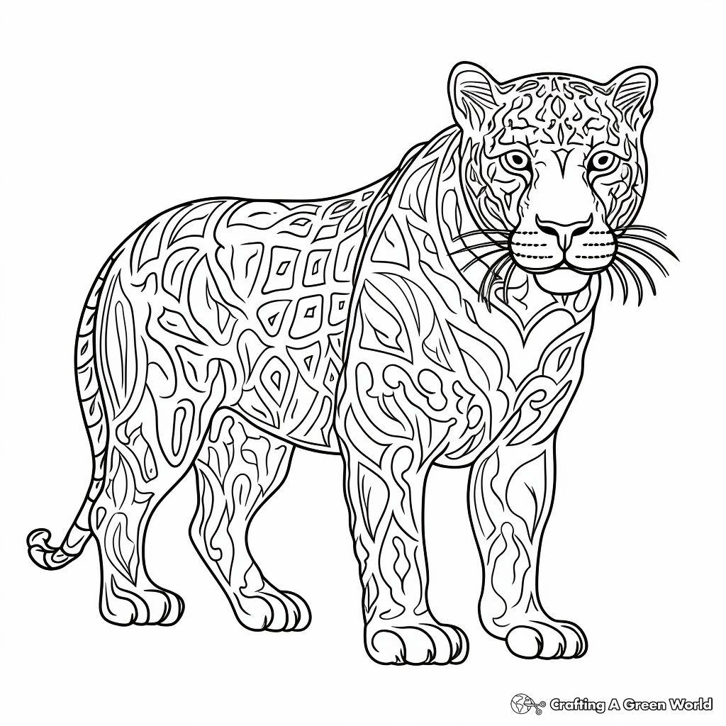 Jaguar coloring pages