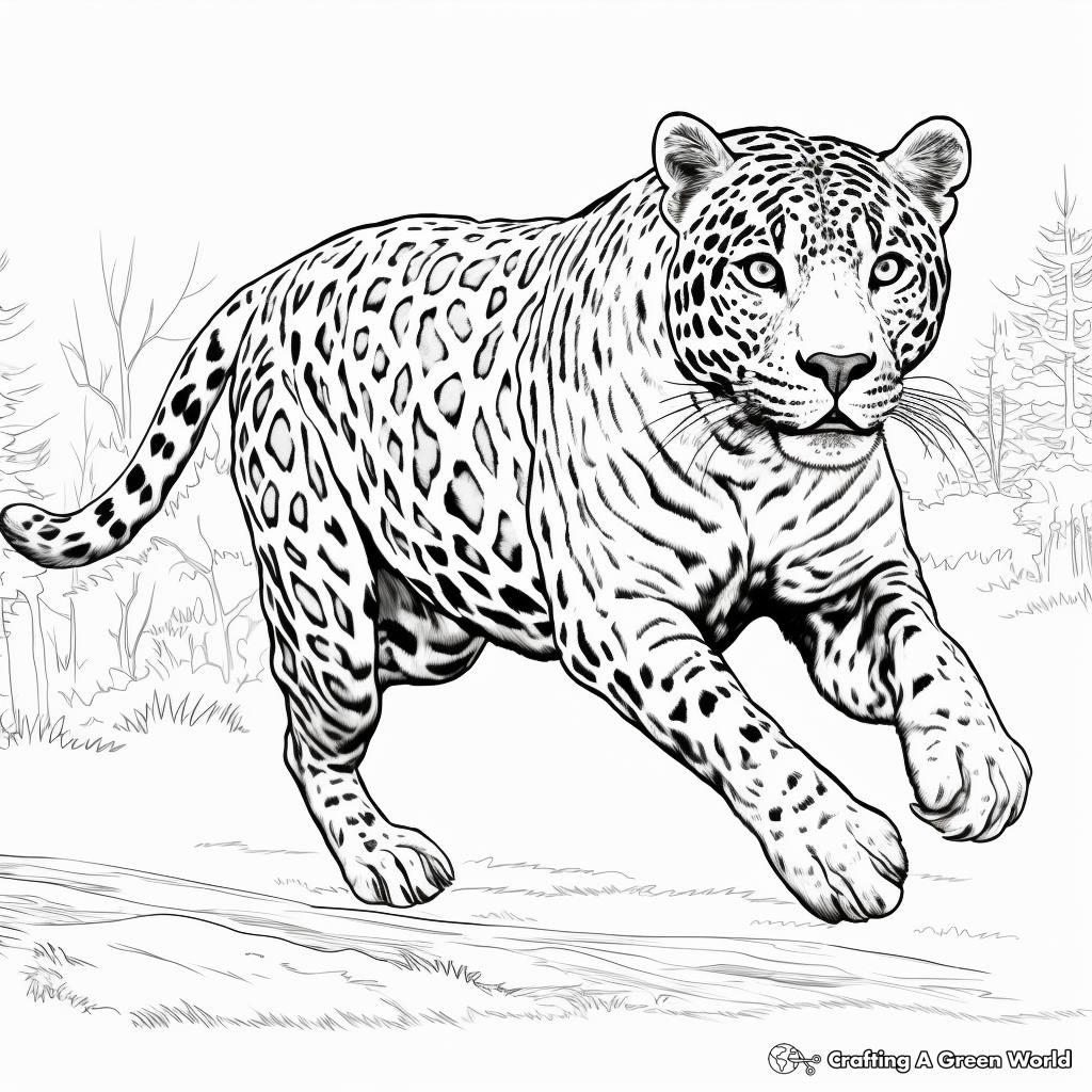 Jaguar coloring pages