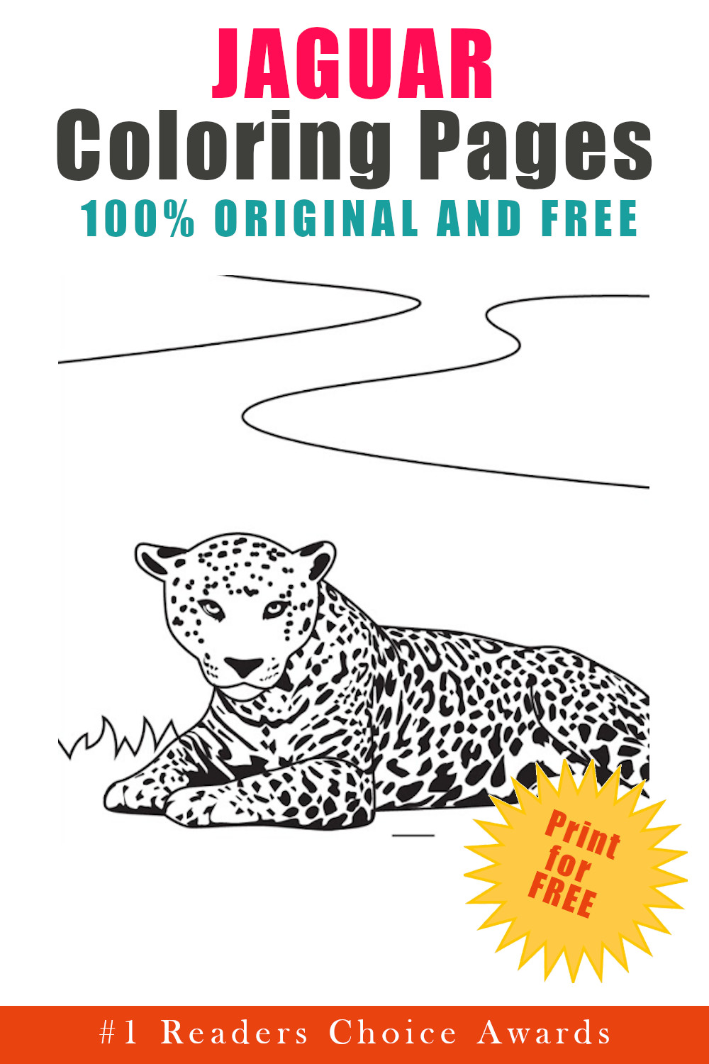 Jaguar coloring pages free printables