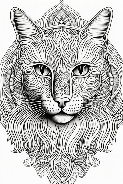 Black and white to color jaguar mask design