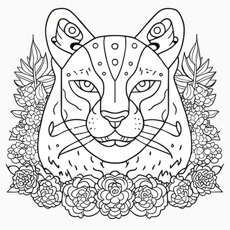 Panther colouring book stock photos and images