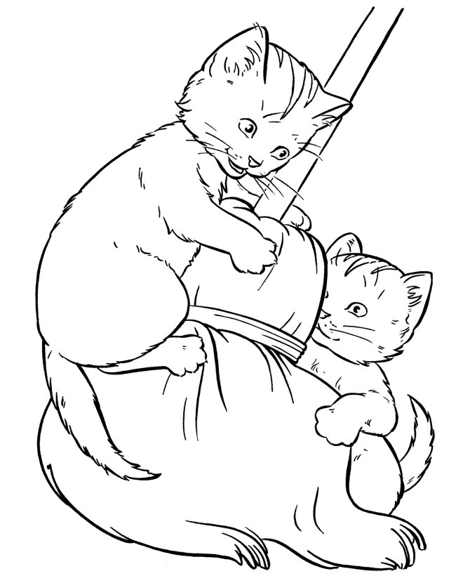 Free printable cat coloring pages for kids