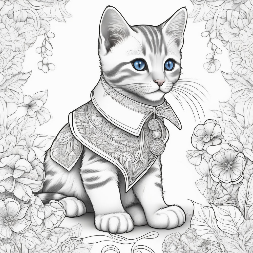 With little cat in the right arm clear and detailed