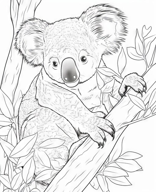 Page koala coloring sheet printable images