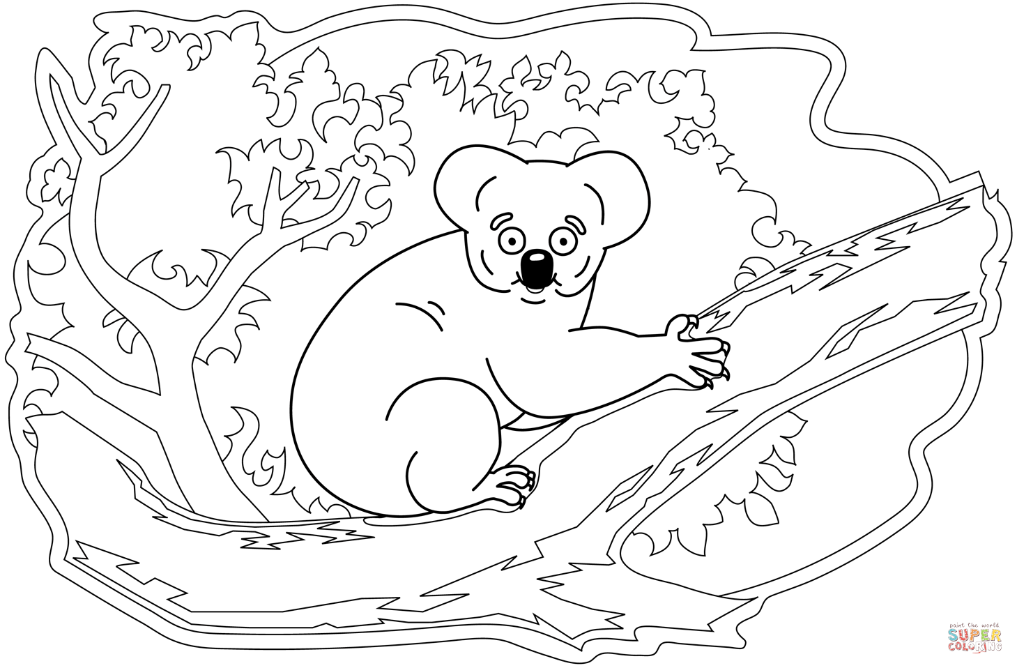 Koala coloring page free printable coloring pages