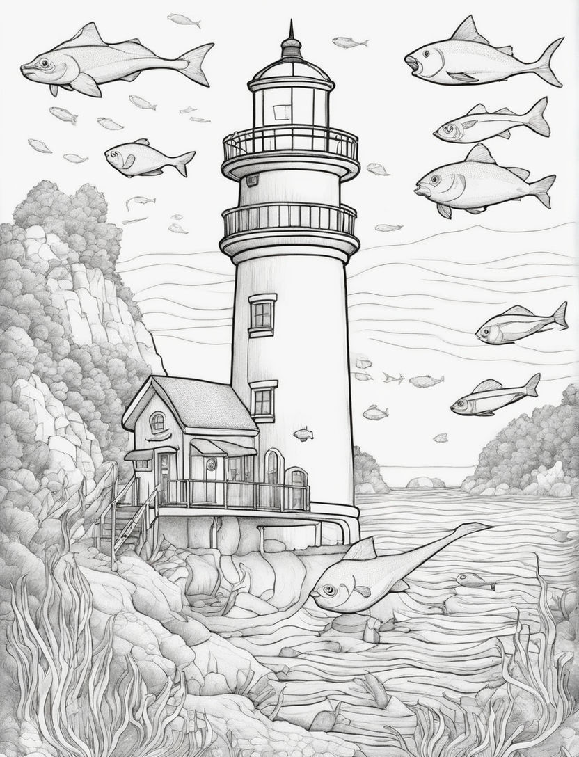 An ink drawing bright layerd heaven relish ocean liner wavy tower