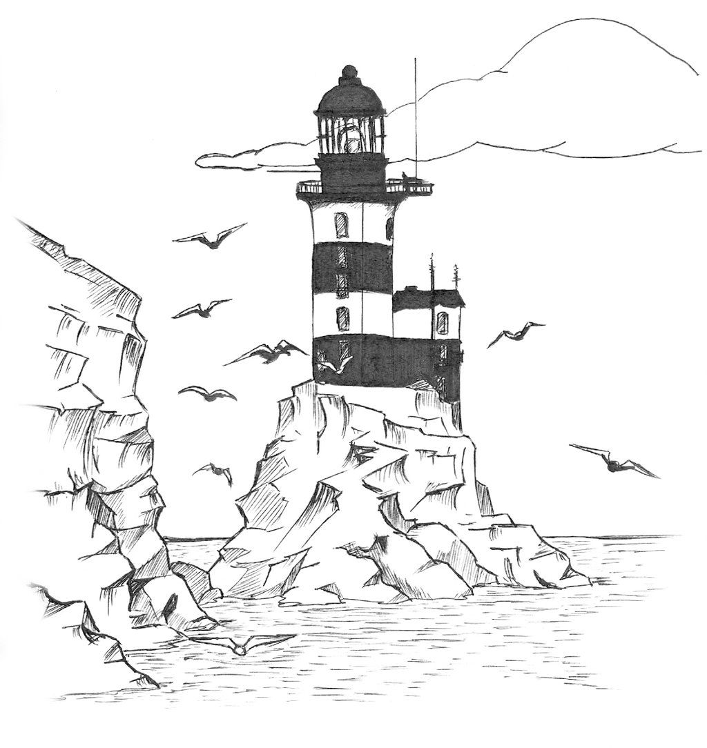 Cape hatteras lighthouse drawing at getdrawings free sketch coloring page lighthouse drawing coloring pages lighthouse