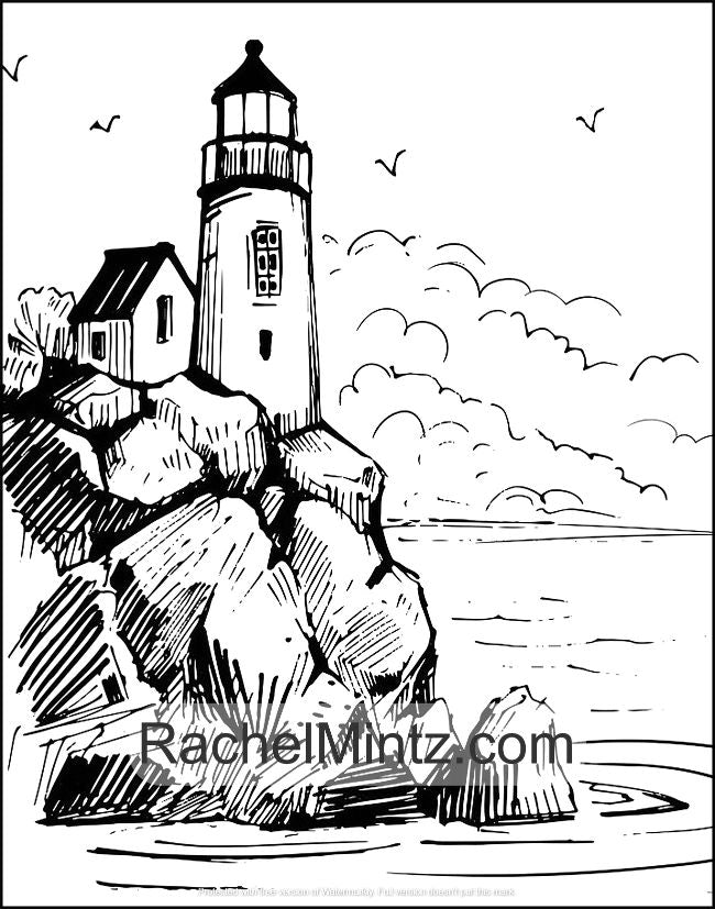 Landscapes coloring book