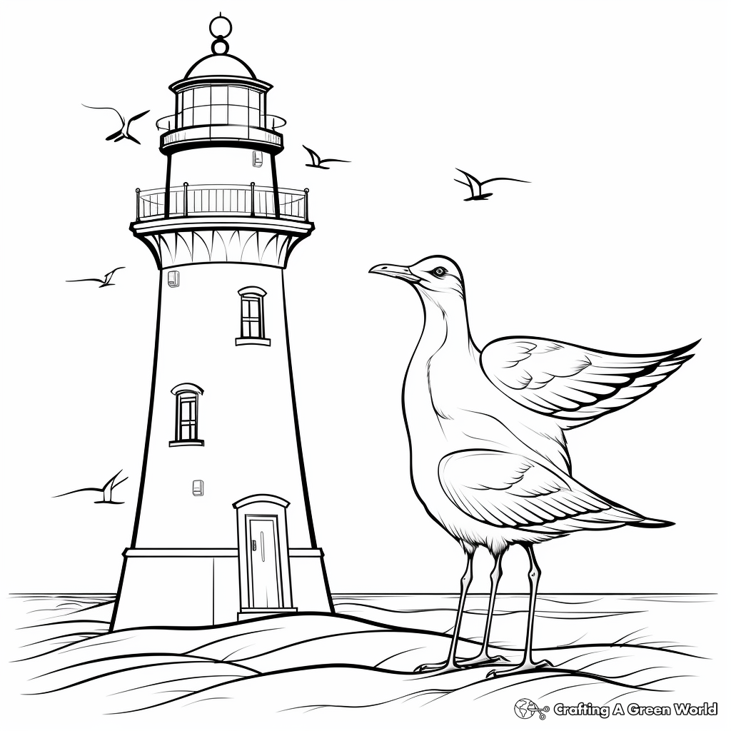 Seagull coloring pages