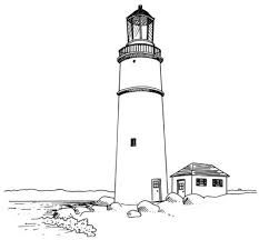 Realistic lighthouse coloring pages