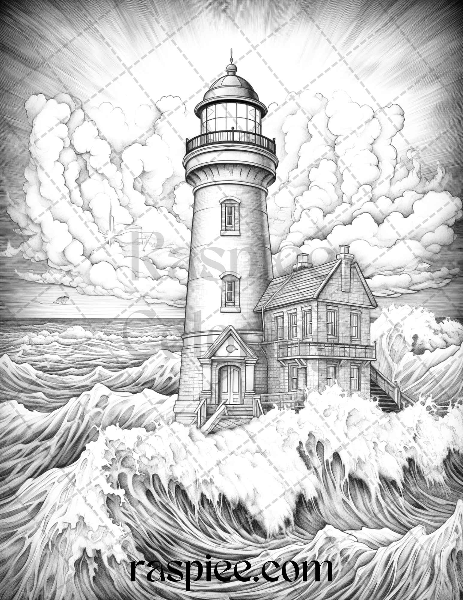 Ocean life grayscale coloring pages printable for adults relaxation an â coloring