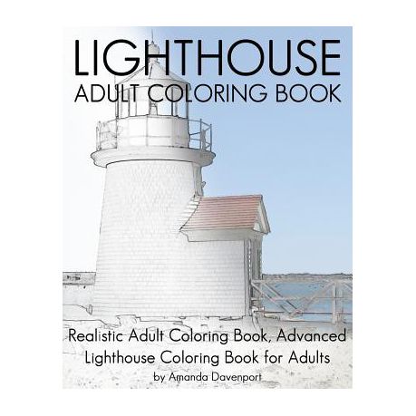 Lighthouse adult coloring book realistic adult coloring book advanced lighthouse coloring book for adults shop today get it tomorrow