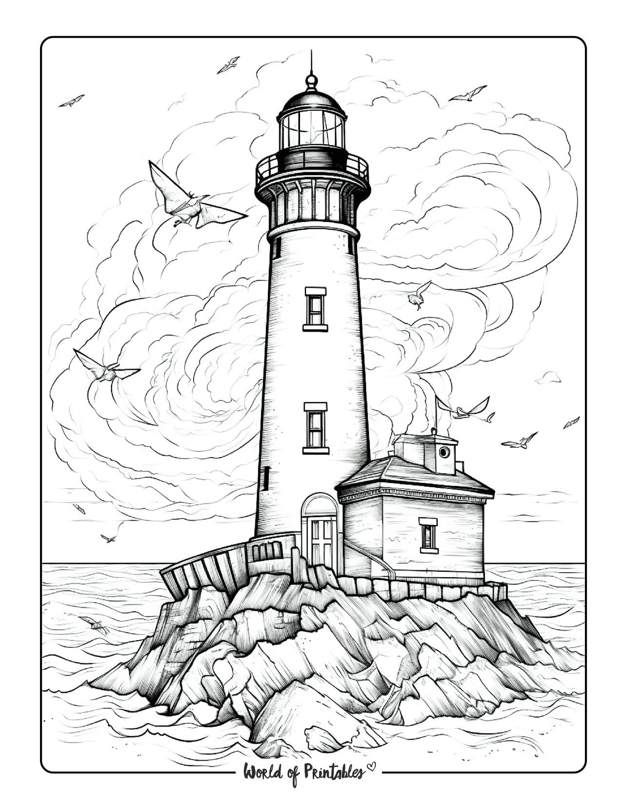 Landscape coloring pages