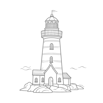 Easy lighthouse drawing png transparent images free download vector files