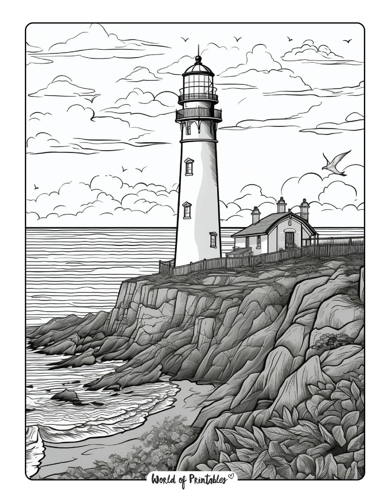 Landscape coloring pages