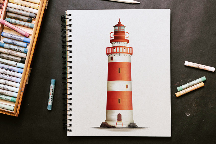 How to draw a lighthouse