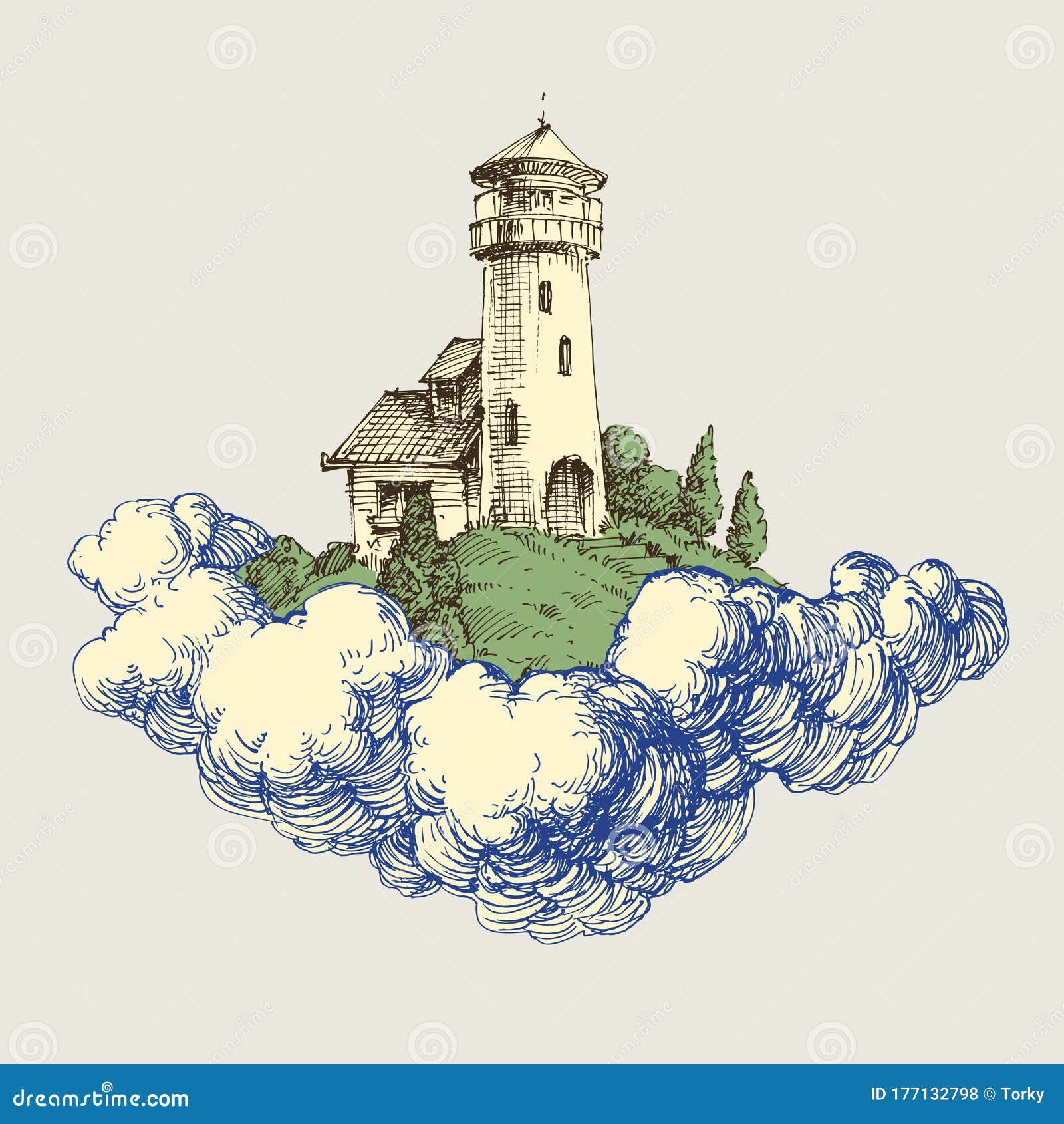 Lighthouse drawing stock illustrations â lighthouse drawing stock illustrations vectors clipart