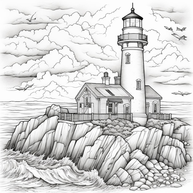 Lighthouse coloring pictures