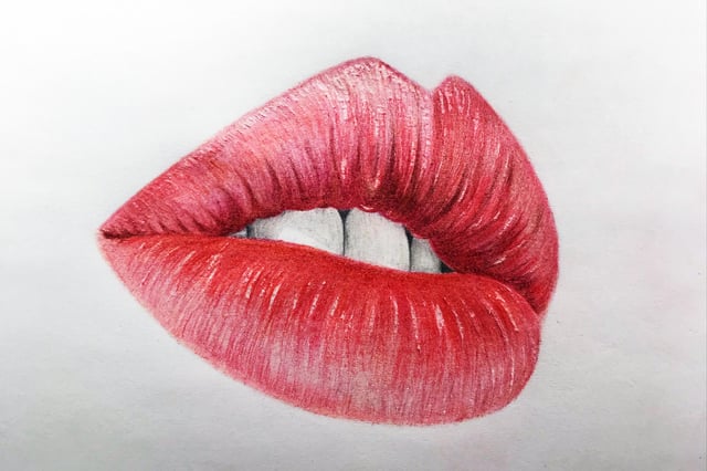 How to draw realistic lipsmecolor pencils rpainting