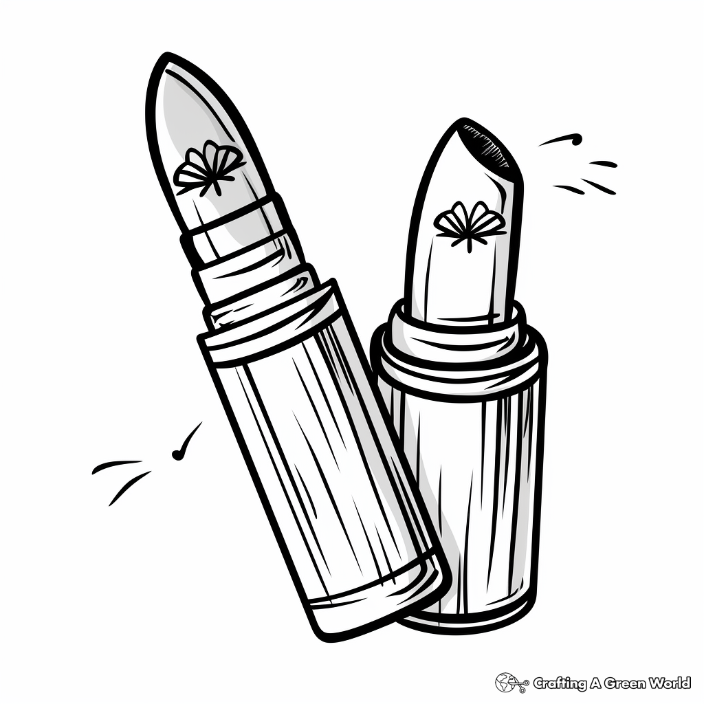 Lipstick coloring pages