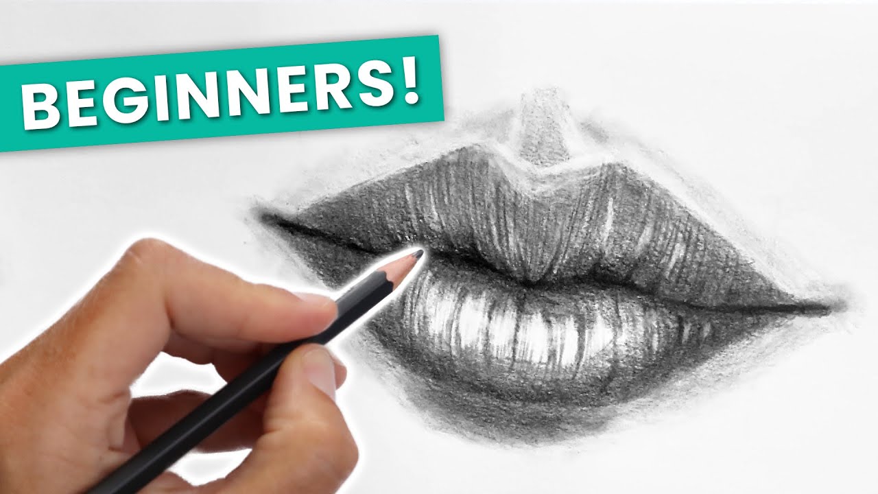How to draw realistic lips in simple steps
