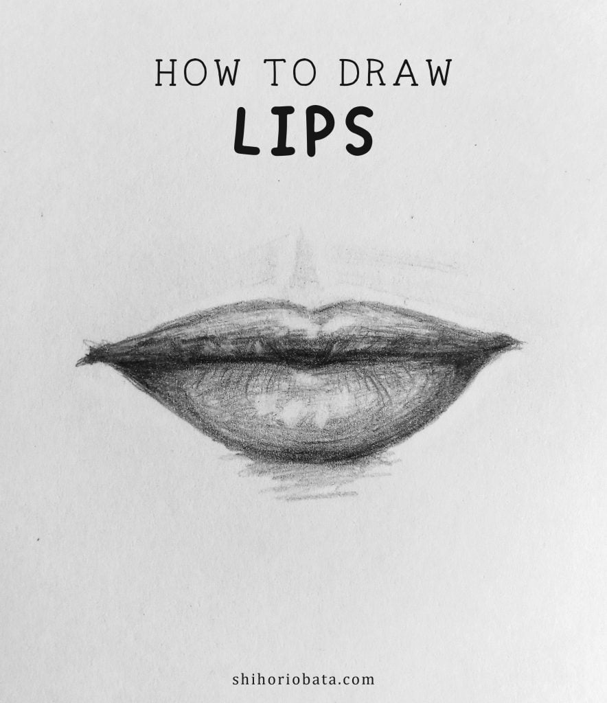 How to draw realistic lips step by step
