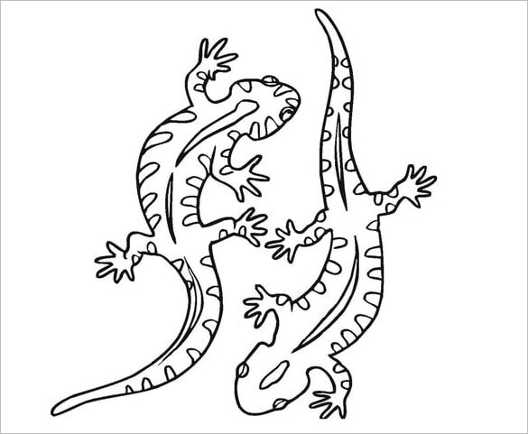 Lizard s crafts colouring pages