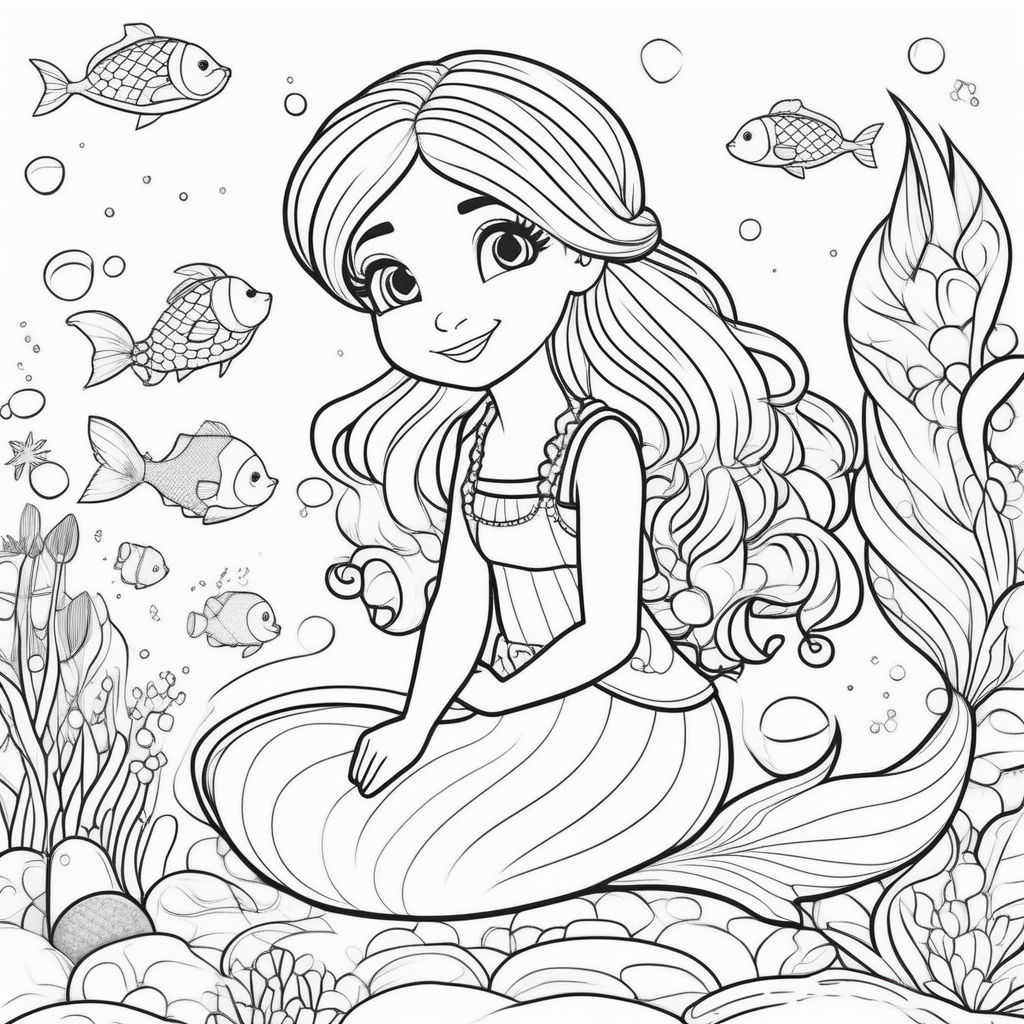 Mermaid coloring pages