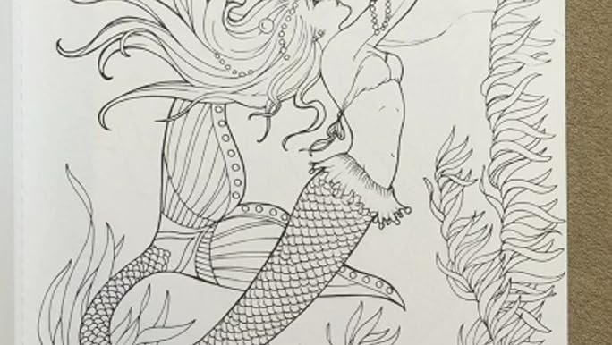 Creative haven mermaids coloring book relax unwind with stress